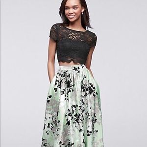 Speechless Mint Two Piece Prom Dress